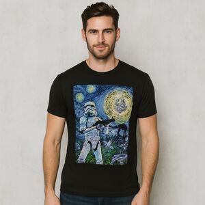 Star Wars Stormtrooper Starry Night Graphic Tee Black Size Medium